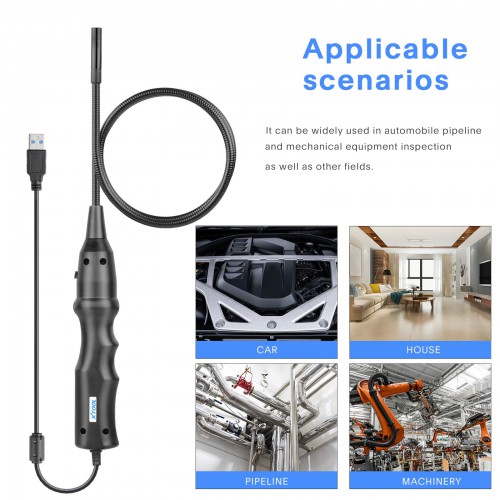 2024 XTOOL XV100 8.5mm HD Endoscope 8 LED IP67 Waterproof Car Inspection Borescope for XTOOL D7S/D7W, D8/D8S, D9 PRO/D9S PRO, A80 PRO, X100 MAX